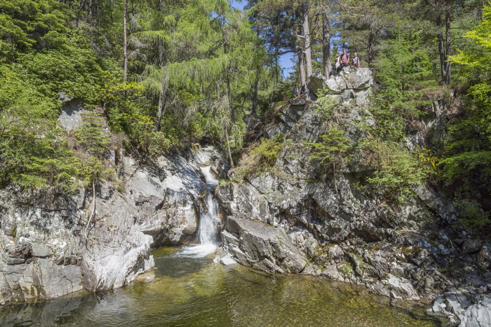 The Falls of Bruar is a series of waterfalls on the Bruar Water in Blair Atholl, which is 8 miles from Pitlochry, Perthshire.
