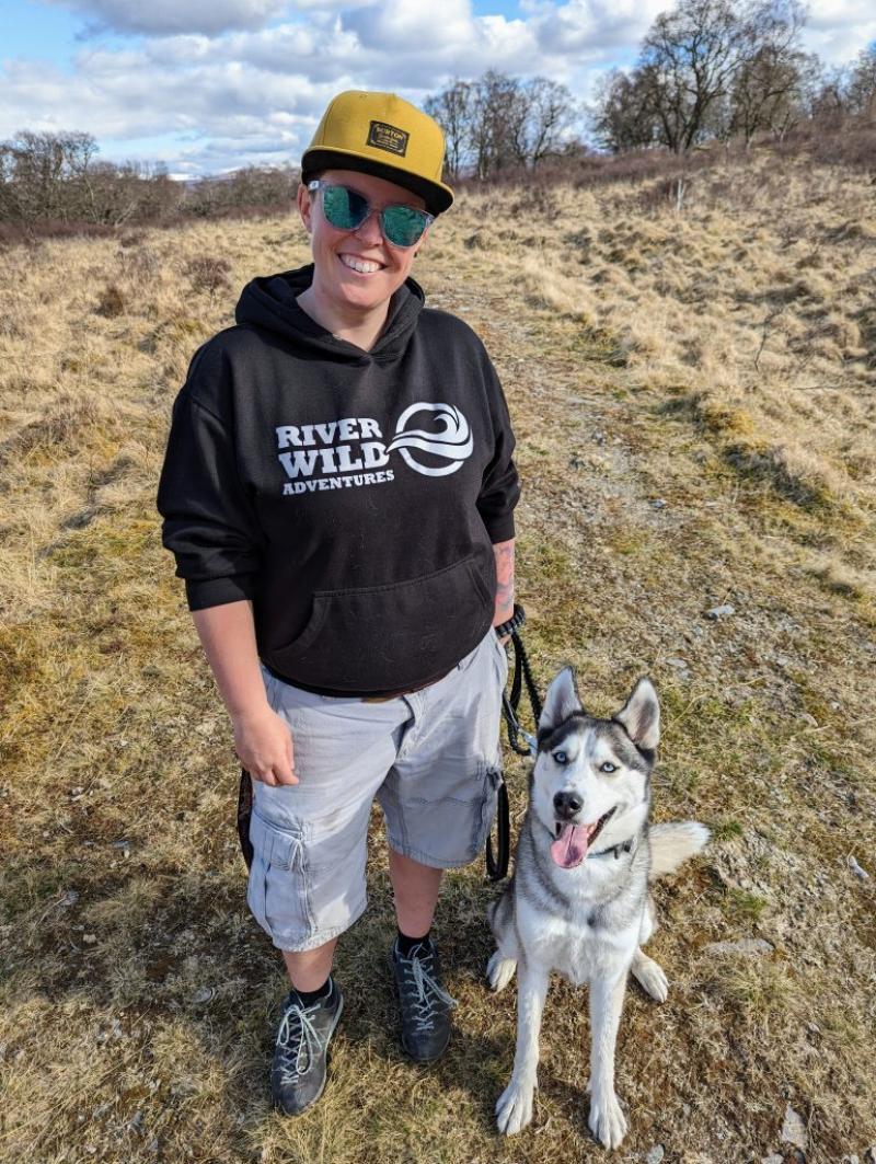 Bonnie and her husky Cali