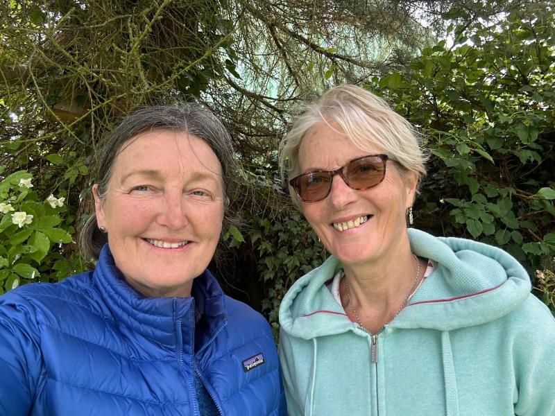 A photograph of Caroline Reagh and Sandra Robertson