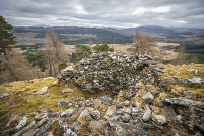 The remains of an iron-age fort at Dun Da Lamh.