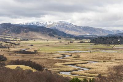 Taken from the Macpherson Cairn looking down on the River Spey.