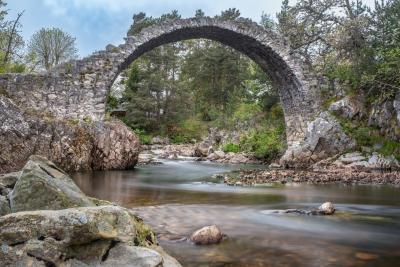 18th century packhorse bridge over the River Dulnain.
