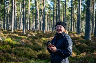 Seasonal ranger in woodland