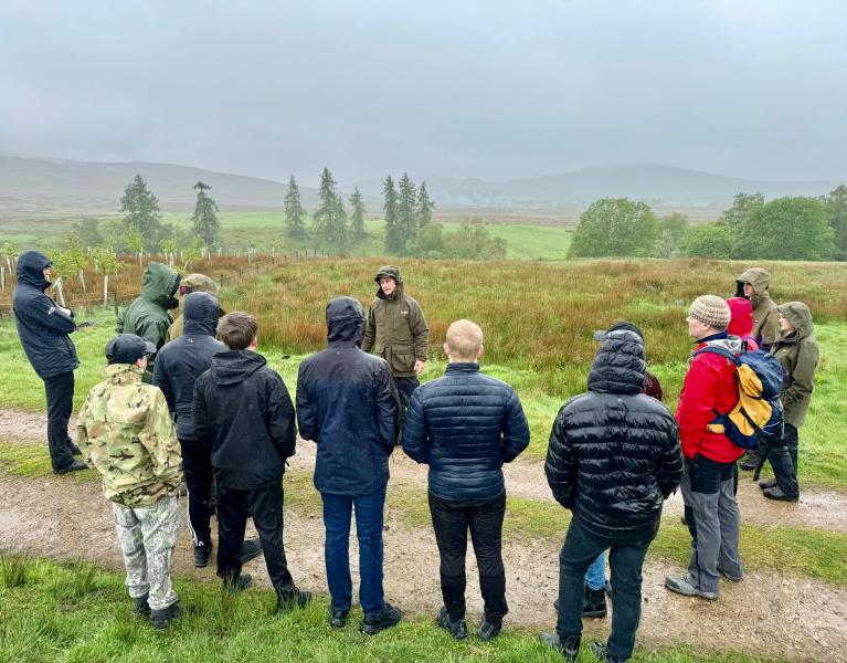 School pupils visit Tormore Estate.