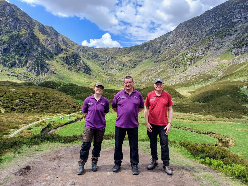 Three Volunteer Rangers in Glen Doll