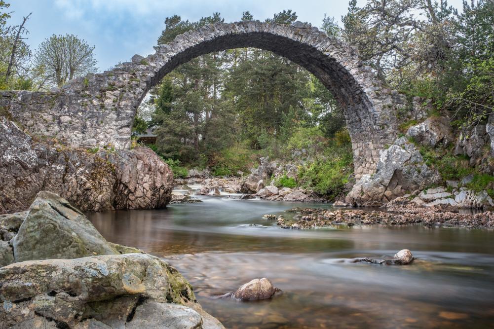 The bridge over the river Dulnain in Carrbridge.