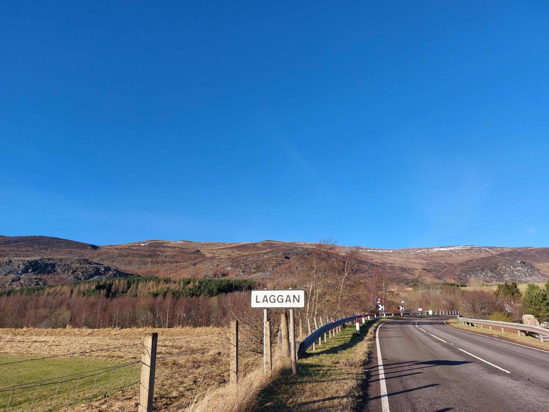Laggan road sign.