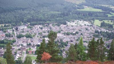 Aerial view of Ballater.