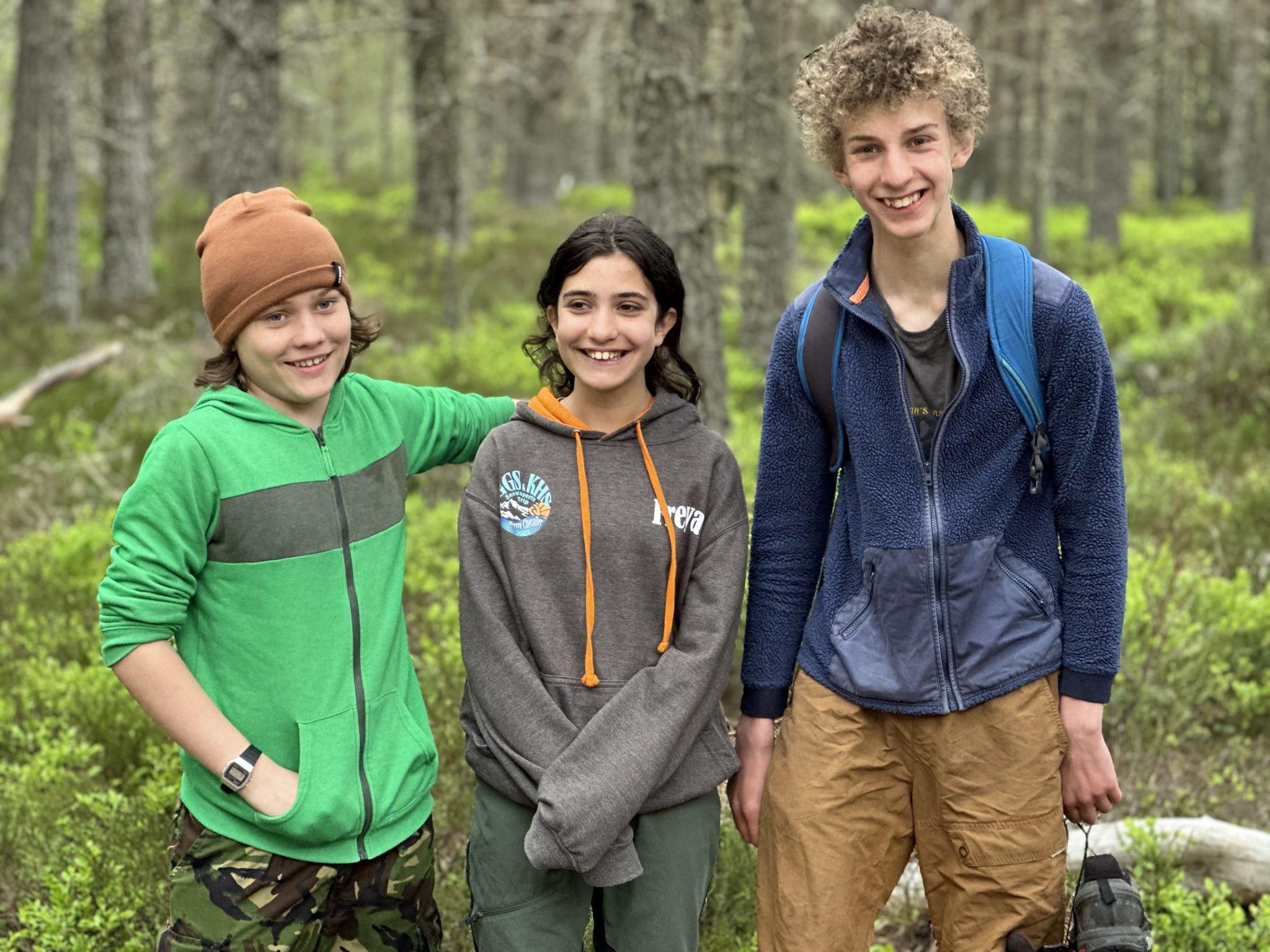 Junior Rangers Ruaridh, Freya and Finn.
