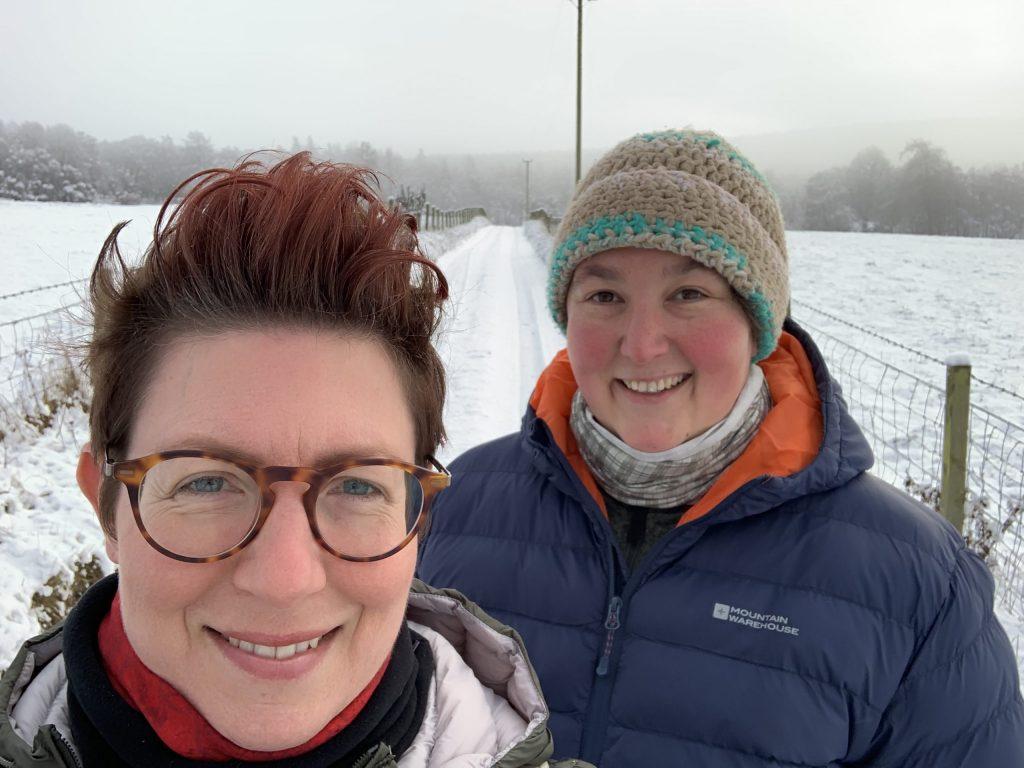 Kathryn Pierce and her wife Stef