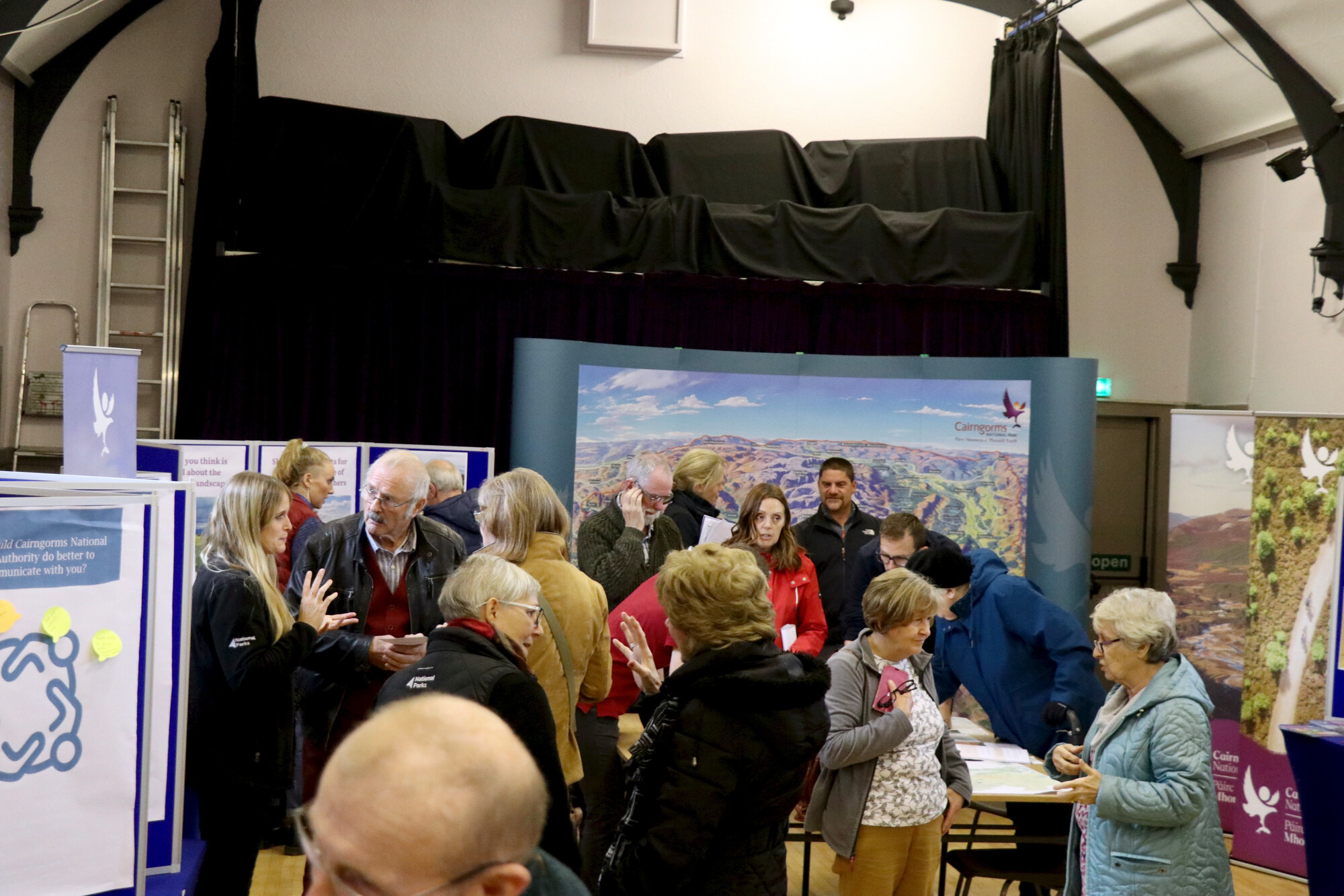 A group of people at an engagement event in Braemar.
