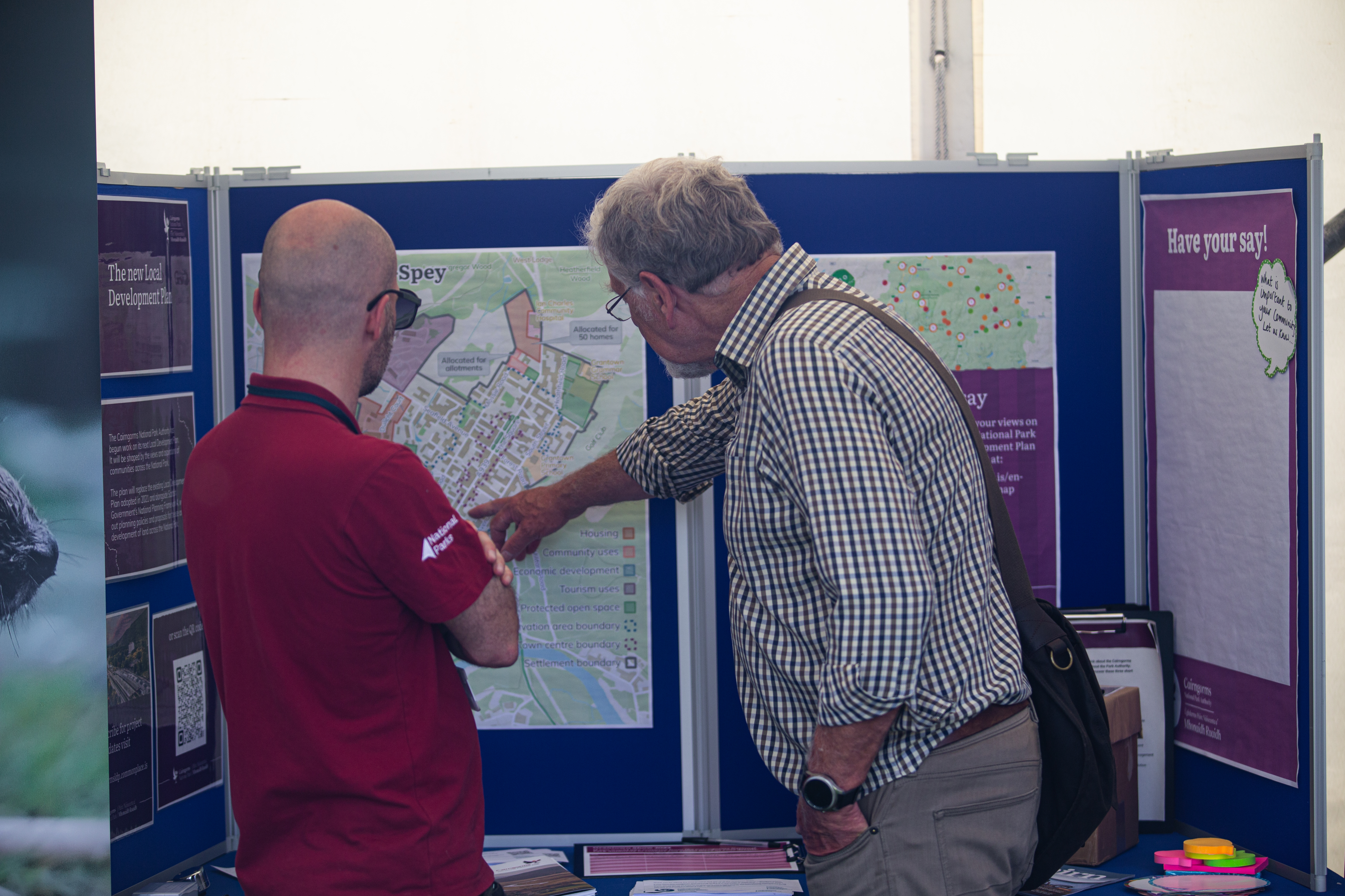 Planning engagement at the Grantown Show