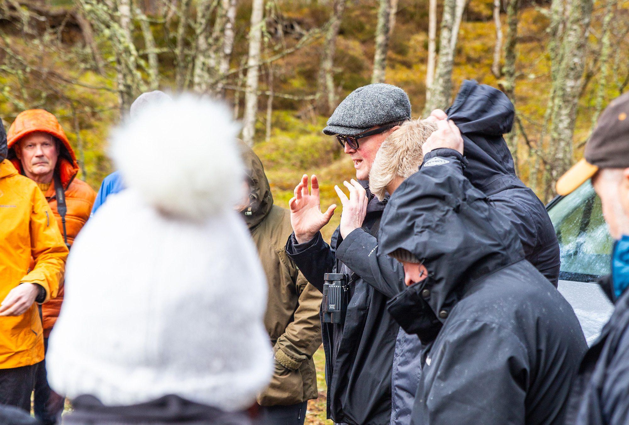 The National Park board members on a visit to a beaver site