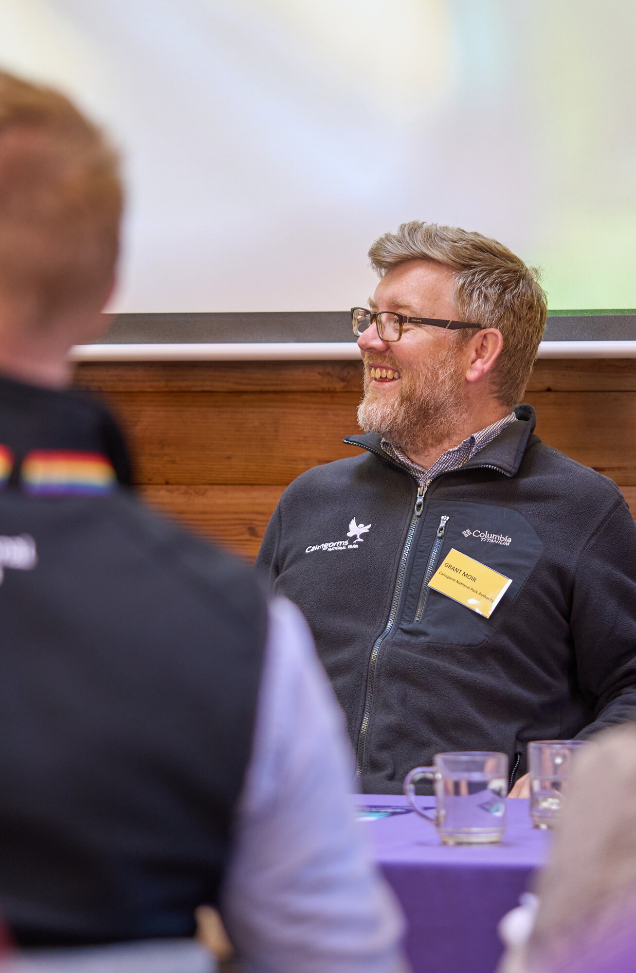 Grant at the opening event for the new outdoor dementia centre at Badaguish.