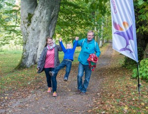 Family enjoying a wee walk