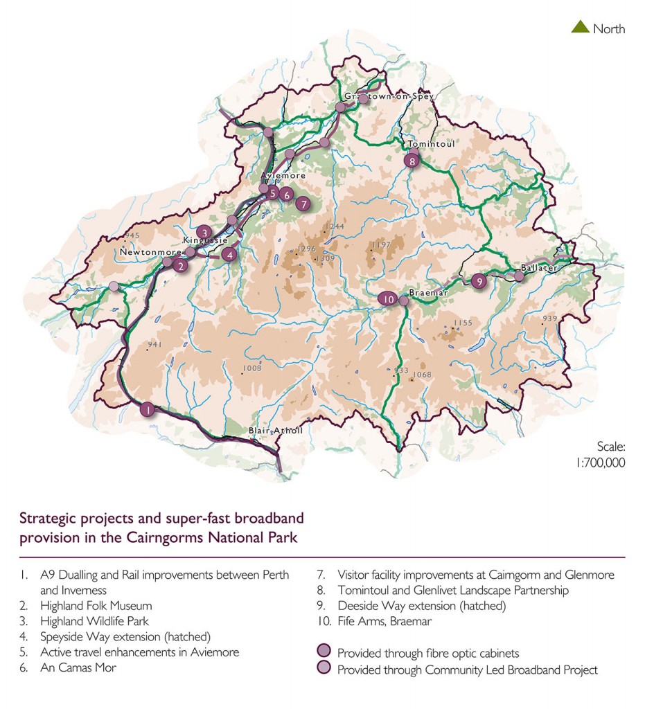 Map of super-fast broadband provision