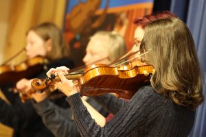 Violinist playing