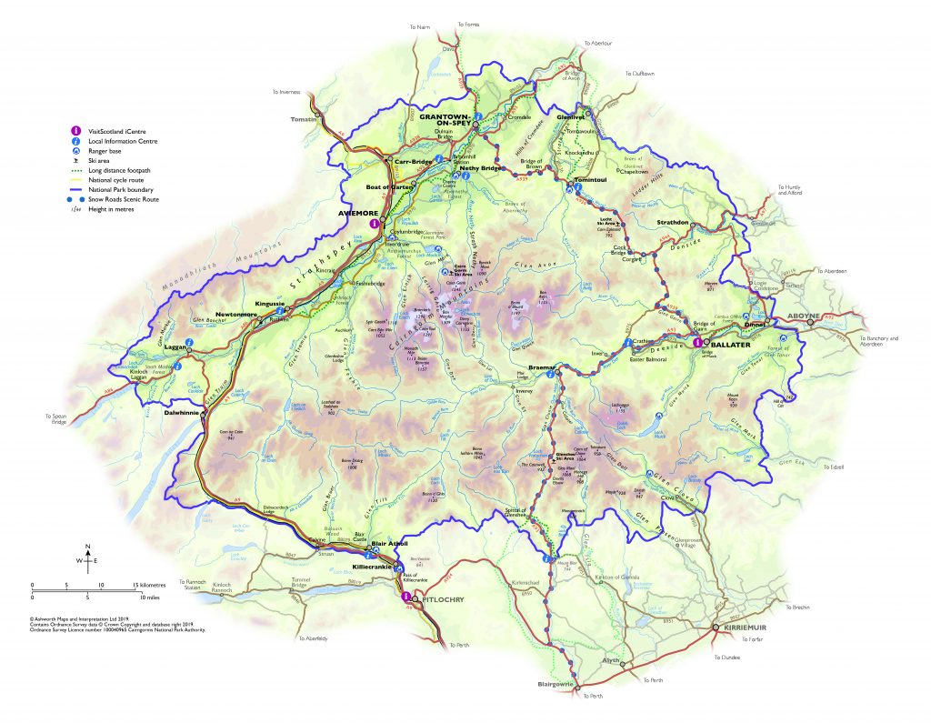 Cairngorms National Park Visitor Information Map