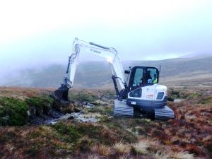 Mechanical Digger on a peat bog