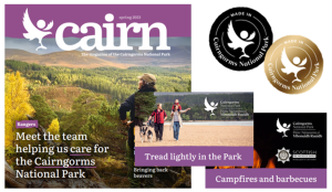 various examples of use of Cairngorms National Park brand